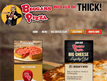 Tablet Screenshot of beggarspizza.com